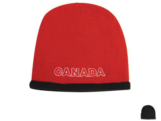 4253BL Roll Down Acrylic and Polar Fleece Beanie Cap - Black