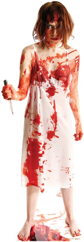 Picture of Advanced Graphics 1378 69 in. x 23 in. Psycho Lady Cardboard Cutout Standee Standup Haunted Halloween Horror