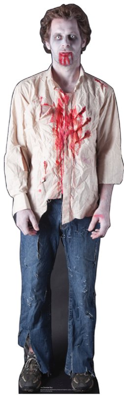 Picture of Advanced Graphics 1382 72 in. x 22 in. Zombie Guy Cardboard Cutout Standee Standup Haunted Halloween Horror