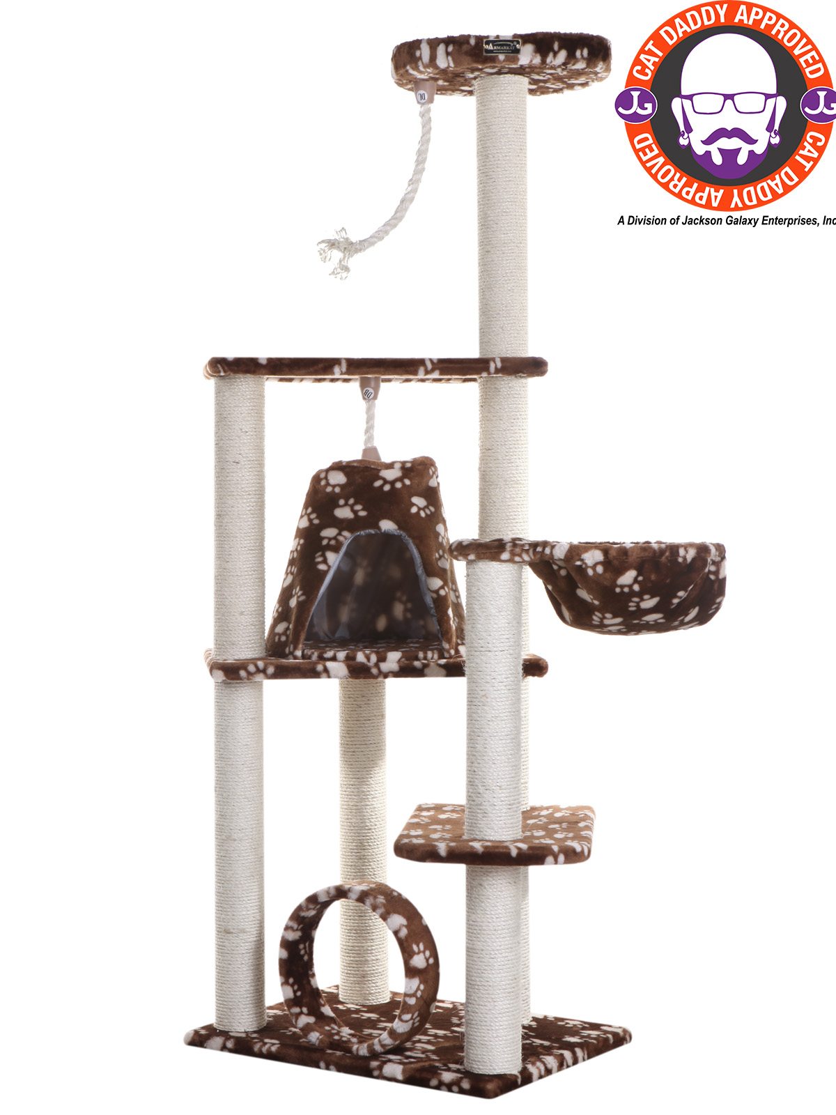Picture of Armarkat Real Wood Cat Tree Hammock Bed With Natural Sisal Post for Cats and Kittens  A6601