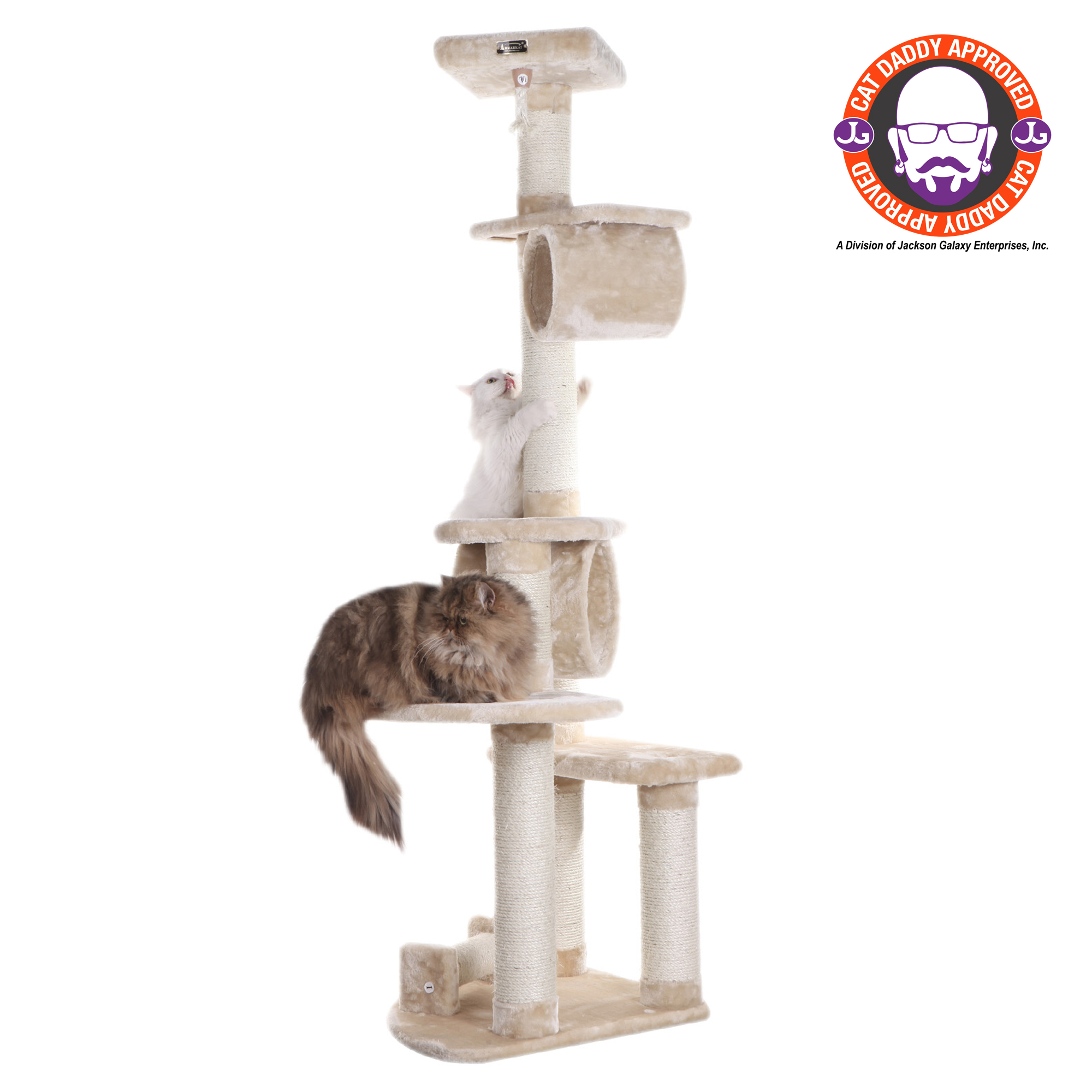 Picture of Armarkat 74 &quot; H Press Wood Real Wood Cat Tree With Cured Sisal Posts for Scratching  A7463