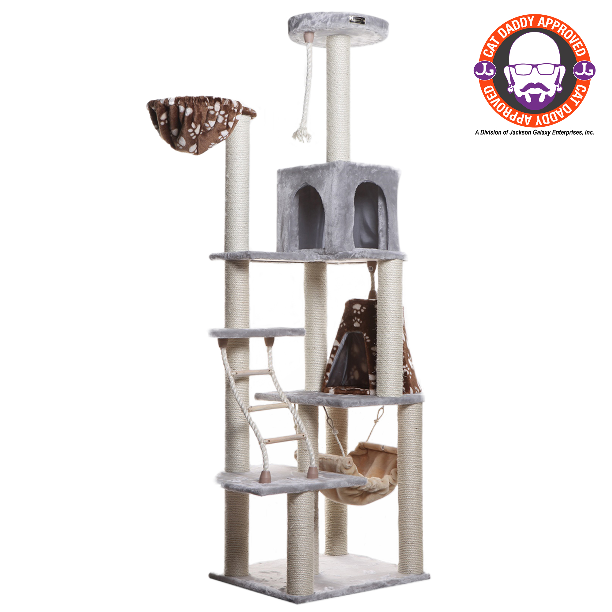 Picture of Armarkat Real Wood Cat Climber Play House  A7802 Cat furniture With Playhouse Lounge Basket