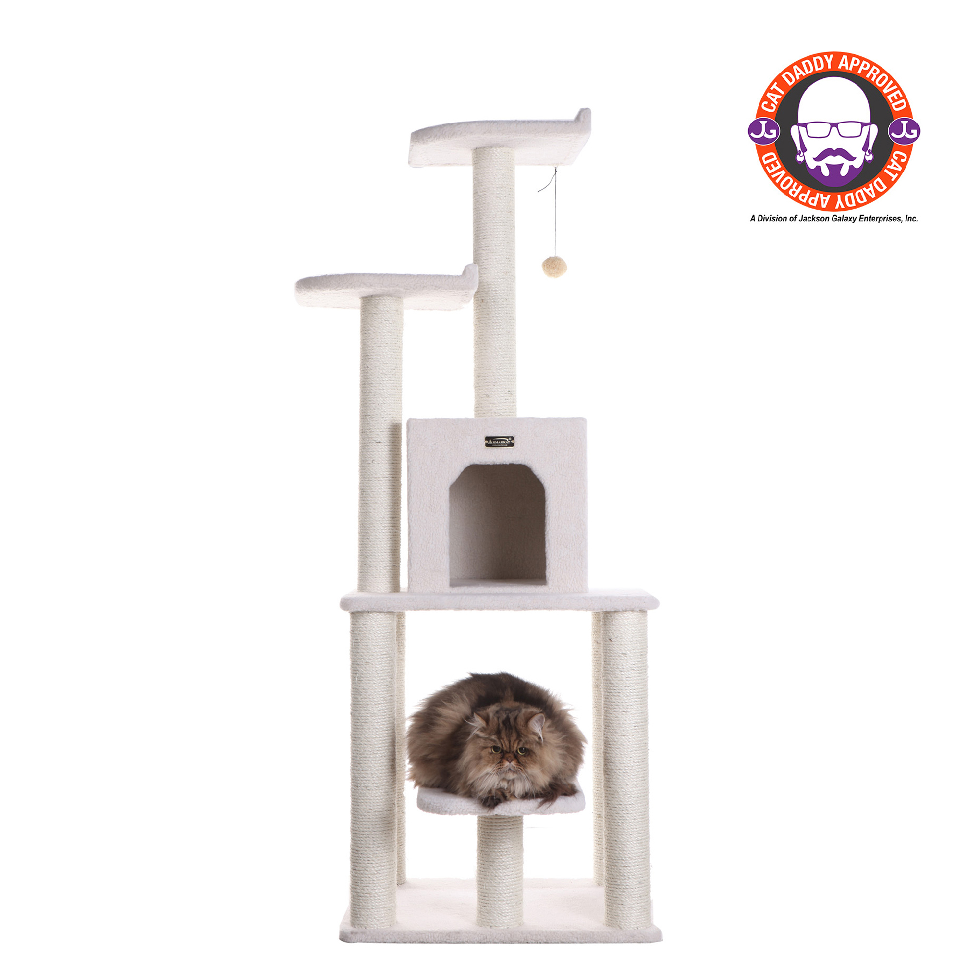 Picture of Armarkat B6203 Classic Real Wood Cat Tree  Jackson Galaxy Approved  Five Levels With Condo and Two Perches
