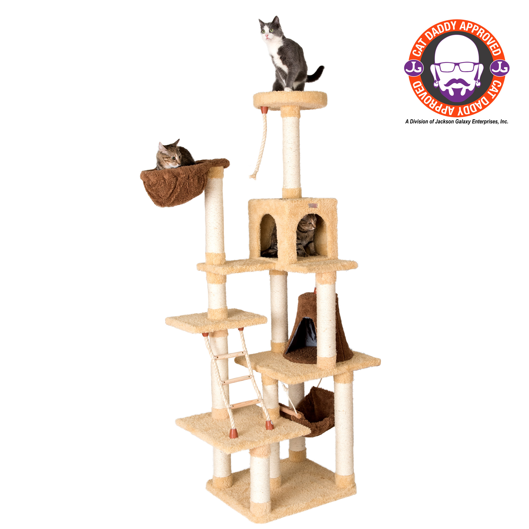 Picture of Armarkat Real Wood Cat Climber Play House  X7805 Cat furniture With Playhouse Lounge Basket