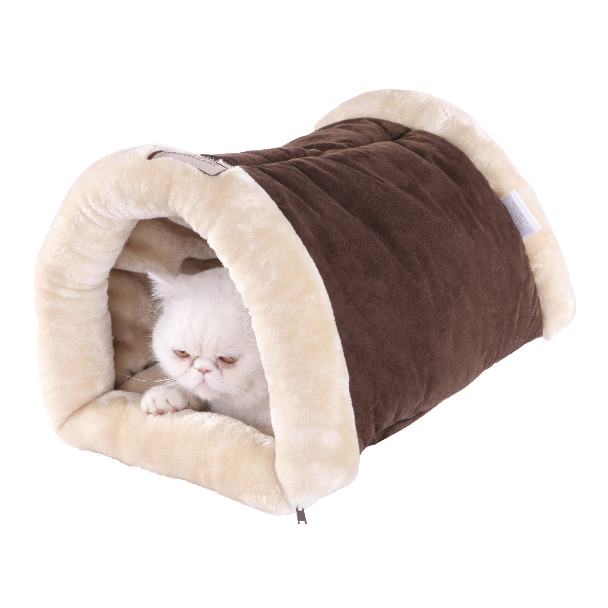 Picture of Aeromark C16HKF-MH Armarkat Pet Bed Cat Bed 22 x 10 x 14 - Mocha & Beige
