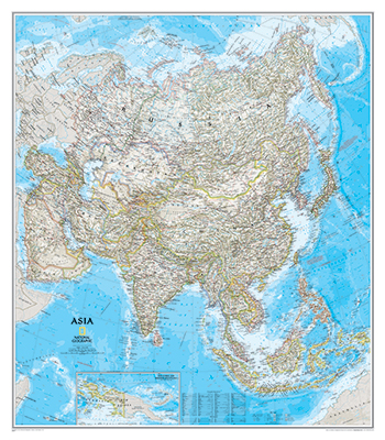 Picture of National Geographic Maps NGMRE00620145 Asia Wall Map 34 X 38