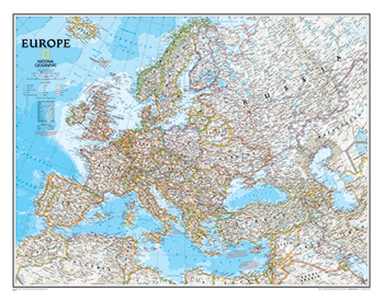 Picture of National Geographic Maps NGMRE00620147 Europe Wall Map 30 X 24