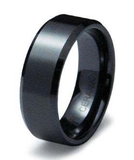 Ceramic Ring High Polish-Satin Finish - Size 12