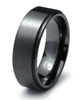 Ceramic Ring High Polish-Satin Finish - Size 9