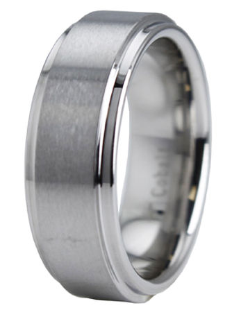 R60060-090 Cobalt Chrome Ring with Step Down Edge - Size 9