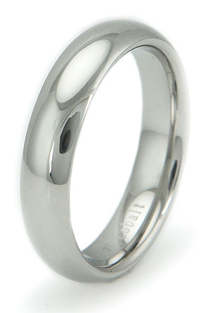 Cobalt Chrome Classic Dome Ring - Size 12