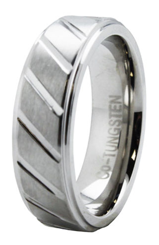 Picture of EWC R75431-080 Grooved Superior Cobalt Ring with Step Down Edge - Size 8
