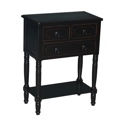 Picture of 4D Concepts 550997 Simple Simplicity 3 drawer chest -Black