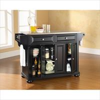 Picture of Crosley Furniture KF30002ABK Alexandria Stainless Steel Top Kitchen Island in Black Finish