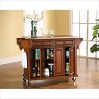 Picture of Crosley Furniture KF30002ECH Stainless Steel Top Kitchen Cart-Island in Classic Cherry Finish