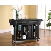 Picture of Crosley Furniture KF30004EBK Solid Black Granite Top Kitchen Cart-Island in Black Finish