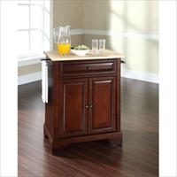 Picture of Crosley Furniture KF30021BMA LaFayette Natural Wood Top Portable Kitchen Island in Vintage Mahogany Finish