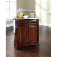 Picture of Crosley Furniture KF30022BMA LaFayette Stainless Steel Top Portable Kitchen Island in Vintage Mahogany Finish