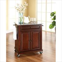 Picture of Crosley Furniture KF30023EMA Solid Granite Top Portable Kitchen Cart-Island in Vintage Mahogany Finish