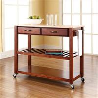 Picture of Crosley Furniture KF30051CH Natural Wood Top Kitchen Cart-Island