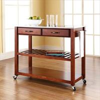 Picture of Crosley Furniture KF30052CH Stainless Steel Top Kitchen Cart-Island