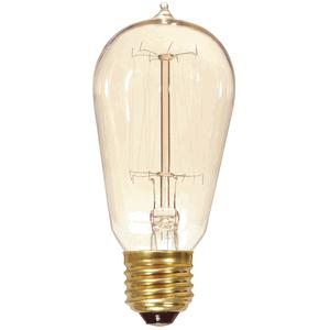 S2413 Satco 40 Watt Cage Style Vintage Medium Incandescent Base Bulb 120v