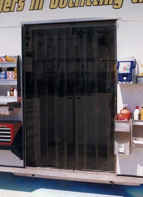 Picture of Pit Pal TVS4X7 4x7 Dark Amber Tinted Vinyl Strip Door