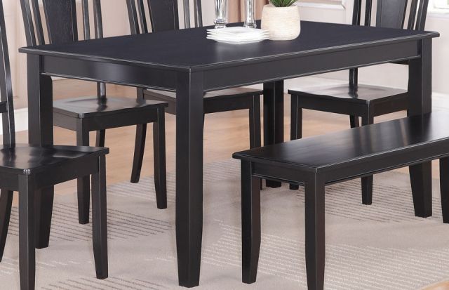 Wooden Imports Furniture DU-T-BLK Dudley Rectangular Dining Table - Black