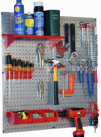 Galvanized Metal Pegboard Utility Tool Storage Kit -2 Panel Kit