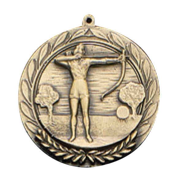 ARCHERY FEMALE MEDALLION with RIBBON - Pack of 100