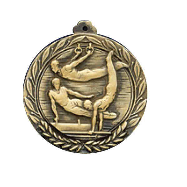 GYMNASTICS MALE MEDALLION with RIBBON - Pack of 100