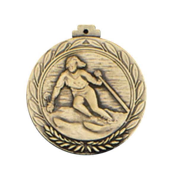 SKI FEMALE MEDALLION with RIBBON - Pack of 100