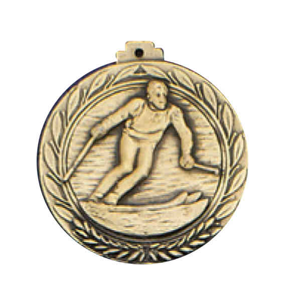 SKI MALE MEDALLION with RIBBON - Pack of 100