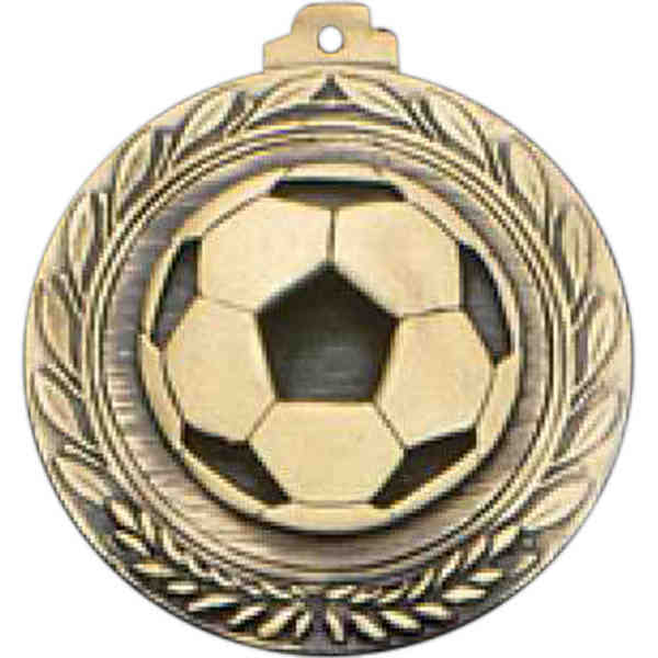 SOCCER BALL MEDALLION with RIBBON - Pack of 100
