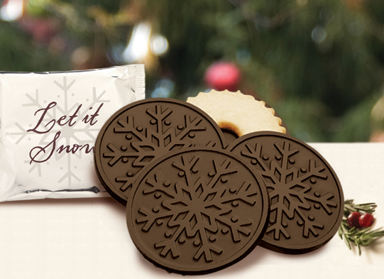 Picture of Chocolate Chocolate 320499 Snowflake with Mint Cookie - Dark Chocolate