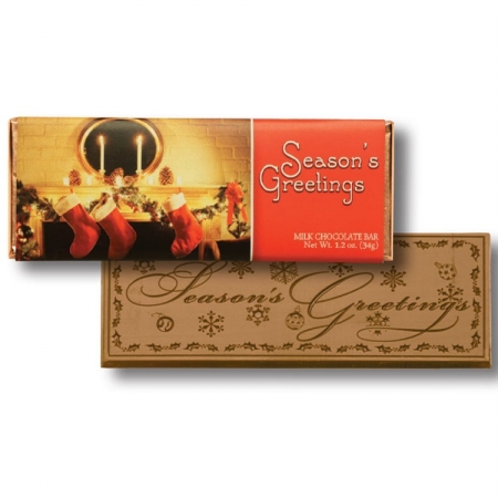 Picture of Chocolate Chocolate 310077 2 in. x 5 in. Seasons Greetings Milk Chocolate Bar