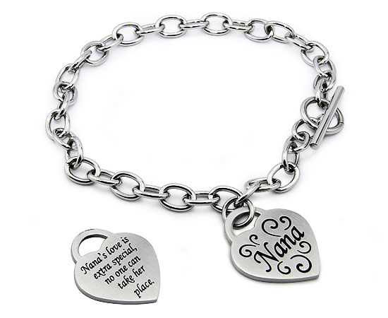 Picture of EWC B33003 Stainless Steel Heart Tag Bracelet