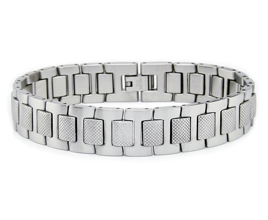 Picture of EWC B32134 Stainless Steel Mens Bracelet with Weave Design
