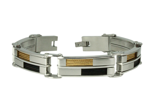 Picture of EWC B32170 Stainless Steel Check Board Bracelet