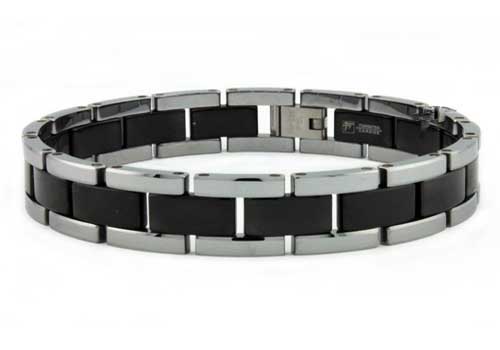 Picture of EWC B12057B Tungsten Carbide Bracelet with Black Coating