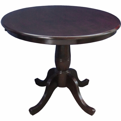 Picture of International Concepts K15-30RT 30 in. Round Top Pedestal Dining Table with 30 in. Diam - Rich Mocha