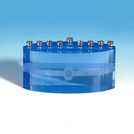 Picture of Legacy Fine Gifts & Judaica 156 Blue Ice Crystal Menorah