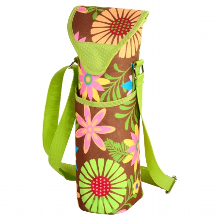 Picture of Picnic at Ascot 411-F Single Bottle Carrier -Floral