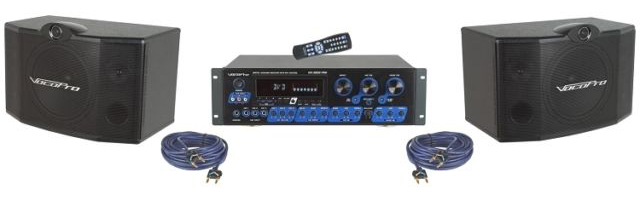 Picture of VOCOPRO KRS3 300W Digital Karaoke Receiver Mixing Amplifier with Speaker Package
