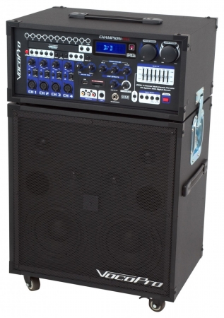 CHAMPIONRECBASIC 200W 4-Channel Multi-Format Portable P.A. System with Digital Recorder -  Vocopro