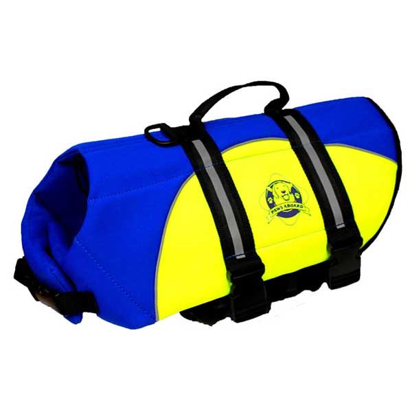 Picture of Paws Aboard PA-BY1300 Neoprene Doggy Life Jacket Small Blue- Yellow 