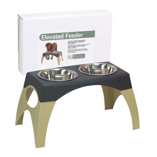 Picture of Bergan BER-88030 Elevated Feeder Stormcloud Extra Large 27.72 in. x 15.09 in. x 15 in.
