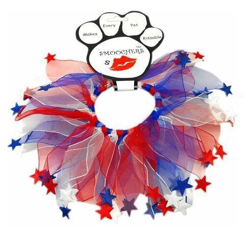 Picture of Mirage Pet Products 76-07  Md Red  White and Blue Star Smoochers  Medium RWB