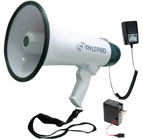 Picture of PYLE PMP45R Professional Dynamic Megaphone with Recording Function-Detachable Microphone and Rechagable batteries