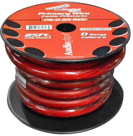 Picture of AUDIOP PS025RD 25 ft. 0 Gauge Primary Cable - Red